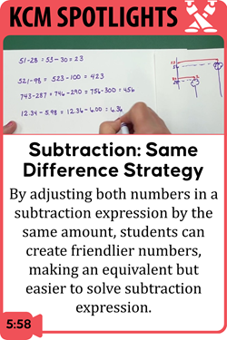 Subtraction: The Same Difference Strategy (rational)